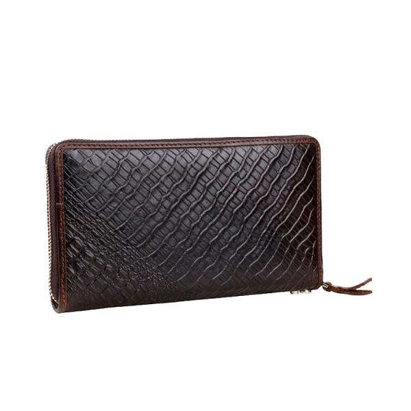 ROHS Alligators Carteras Mens Thin Leather Wallet Handmade Crocodile Skin 21x12cm
