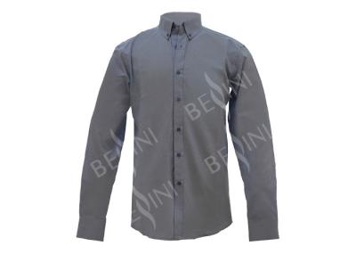 Soft Hand Feel Custom Work Apparel , Mens Long Sleeve Oxford Shirts 140gsm