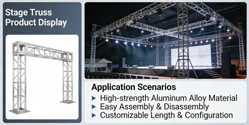 High Quality Aluminum Stage Truss Direct from China Factory guangzhou400*400aluminum truss