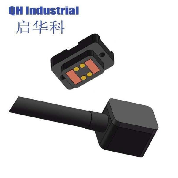 1.27pitch High Power Pogo Pin Magnetic Wire 4Pin Magnetic Charging Cable Charger Waterproof IP67 Magnetic Data Cable