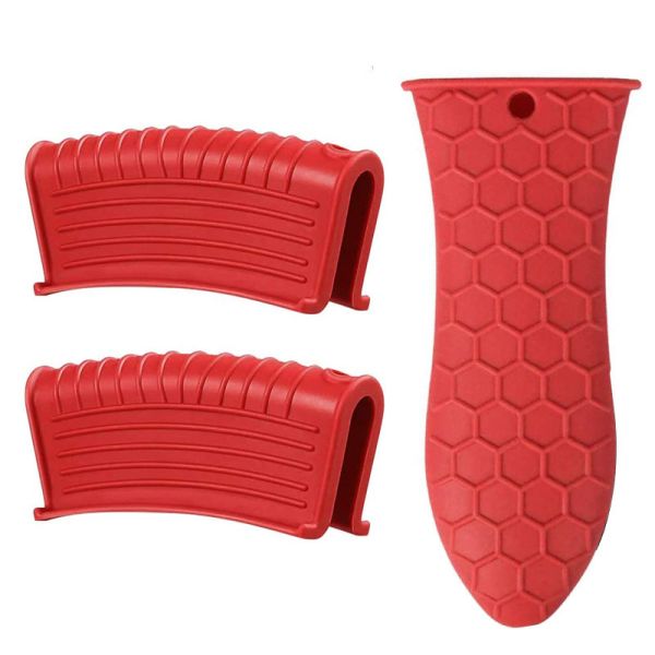 Силиконовый держатель горячей ручки Устойчивый к жары чугунный ковёр Скилеты Ручки Грипп Покрытия для кастрюли