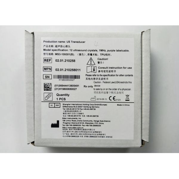 US Transducer Fetal Ultrasound Probe 4 иглы водонепроницаемая IPX8 MS3-109301