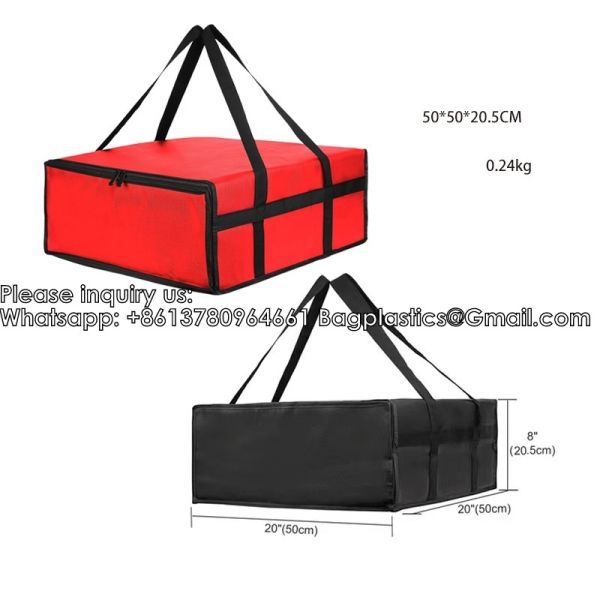 Insulated Pizza Bags For Delivery, Commercial Pizza Warmer Bag, Large Pizza Carrier For Hot And Cold Food, Pizza Delivery Bag, Food Delivery Bag, Insulated Grocery Bags