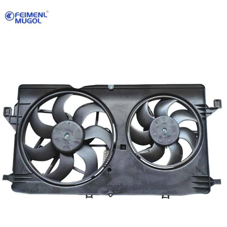 Genuine Replacement EFN1-19553-AA Electric Cooling Fan for JMC Kaiyun Euro 4 manufactured to meet original factory specifications with precise 4-hole mounting and perfect fitment.