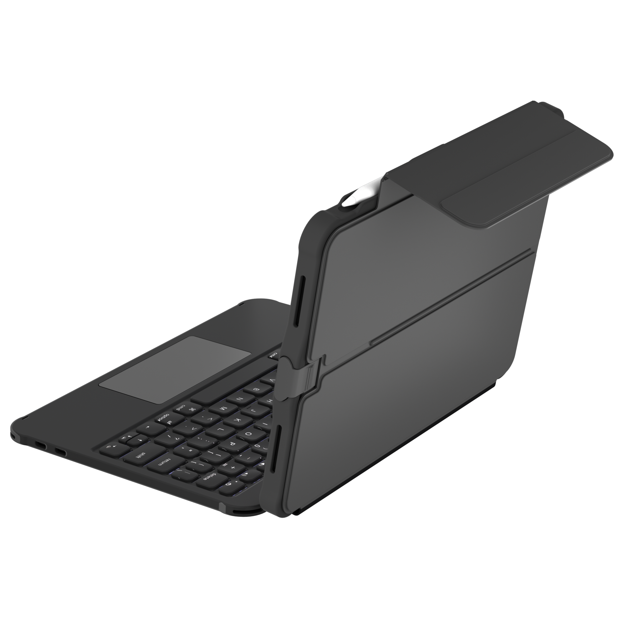 USB‑C Keyboard Case for iPad A16 Plug & Play, Tablet Powers Keyboard, Gravity Pressure Lock, 20‑30KG Tear‑Resistant, Custom Keyboard Language Layout