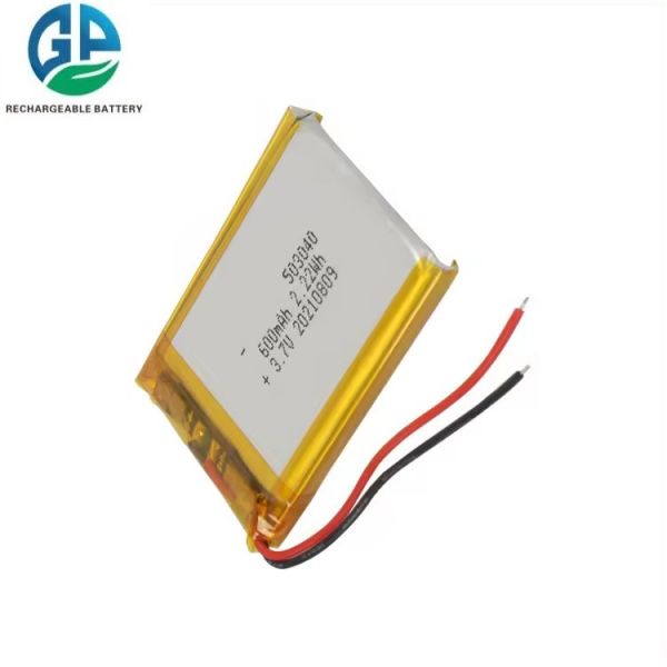 503040 Size 3.7V 600mAh KC IEC62133 Certified Lithium Polymer Lipo Rechargeable Battery Pack