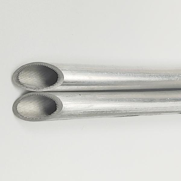 3003 Internal Thread Grooved Aluminum Pipe For Evaporators And Condensers D9.52mm