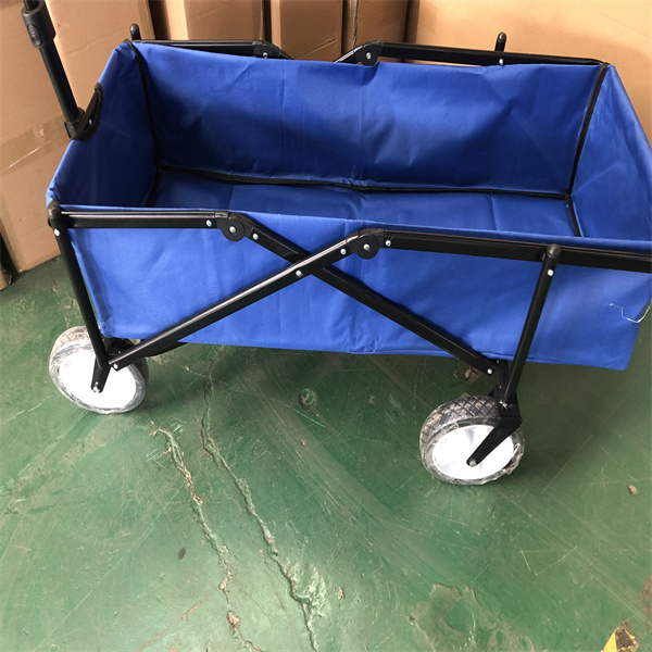 Steel Frame Folding Beach Wagon Collapsible Festival Trolley Camping Utillty 600D