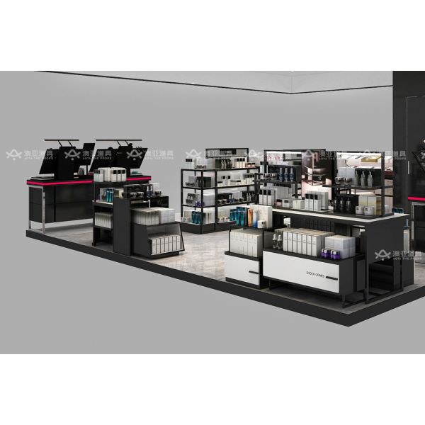 BKC022 Beauty Display Showcase Retail Kiosk Mall Cosmetic Kiosk Design for Skincare Booth