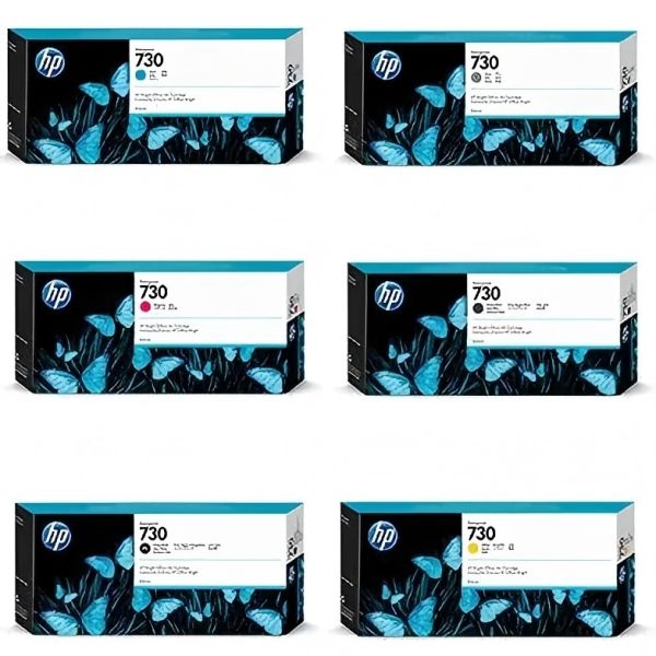 HP 730 300ml Full Color for Cartridge-Original Black Compatible for DesignJet T1600/T2600/T1700 Printers (Digital)