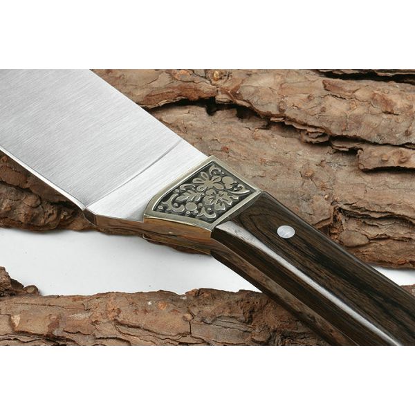 Outdoor 58HRC Wooden Handle Machete 3Cr13 Stainless Steel 5.51