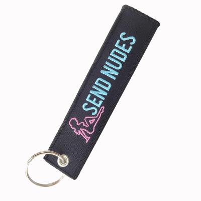 Envoyer des nus Trinkets à double face broyé porte-clés anneau métallique porte-clés moto accessoires porte-clés