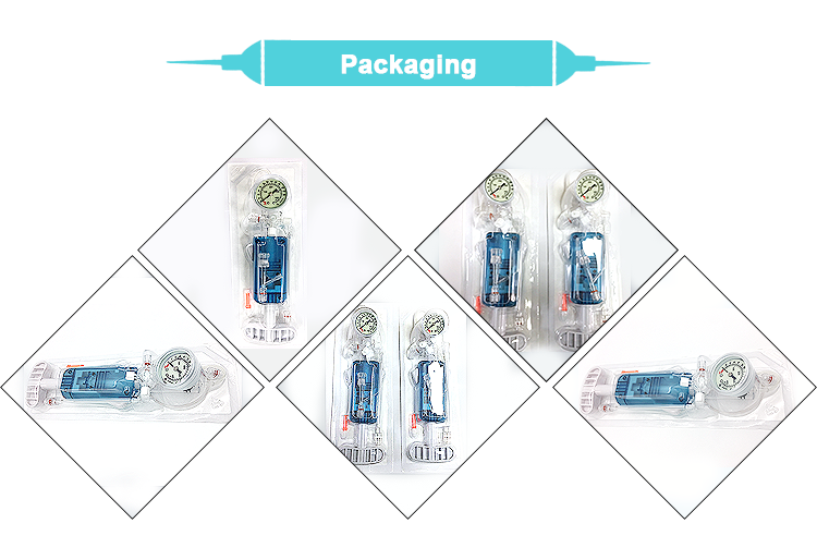 Disposable Medical PTCA Balloon Inflation Device