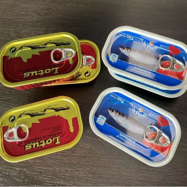 100g,Empty Square Tinplate Jar Packing For Seafood , Fish , Meat
