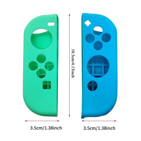 1 pair Multi Colors Silicone Case for Nintendo Switch OLED Joy-Con Left and Right Controllers