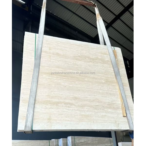 Marble Travertine Stone Big Slab Polished for Modern Hotel Villa Interior Design