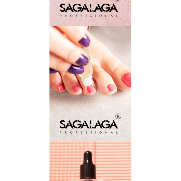 Vitamin E SAGALAGA Nail Cuticle Oil Square Dropper Bottle Custom Logo Nail Care Fruit Flower Oil for Cuticle Format DROPPER