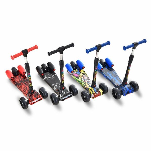 Foldable Type Outdoor Child Toys Best Sale 3 Wheels Kick Scooters Foot Scooters Kids Toys
