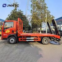 Buen precio HOWO camión destructor 4x2 165HP Mini camión de cama plana Carga con camión escalera