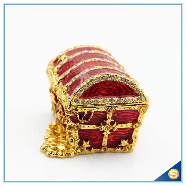 Shinny Gifts Gold Plated Handmade Purple And Red Jewelry Box Wholesales SCJ247