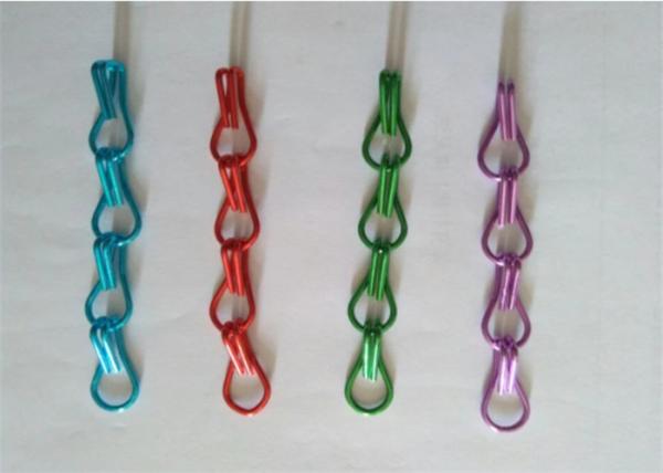 Colorful Home Anodized Chain Link Door Curtain Decorative Metal Mesh 12mm Hole