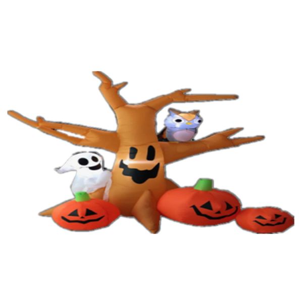 Plastic Halloween Inflatable Pumpkin Tombstone Pumpkins w/ LEDs Perfect for Halloween
