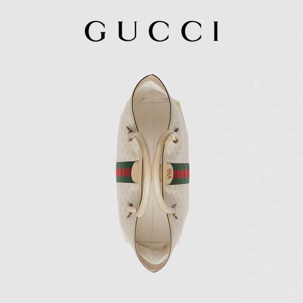 Sac d'épaule marqué réglable Gucci moyen Ophidia Tote White For Woman