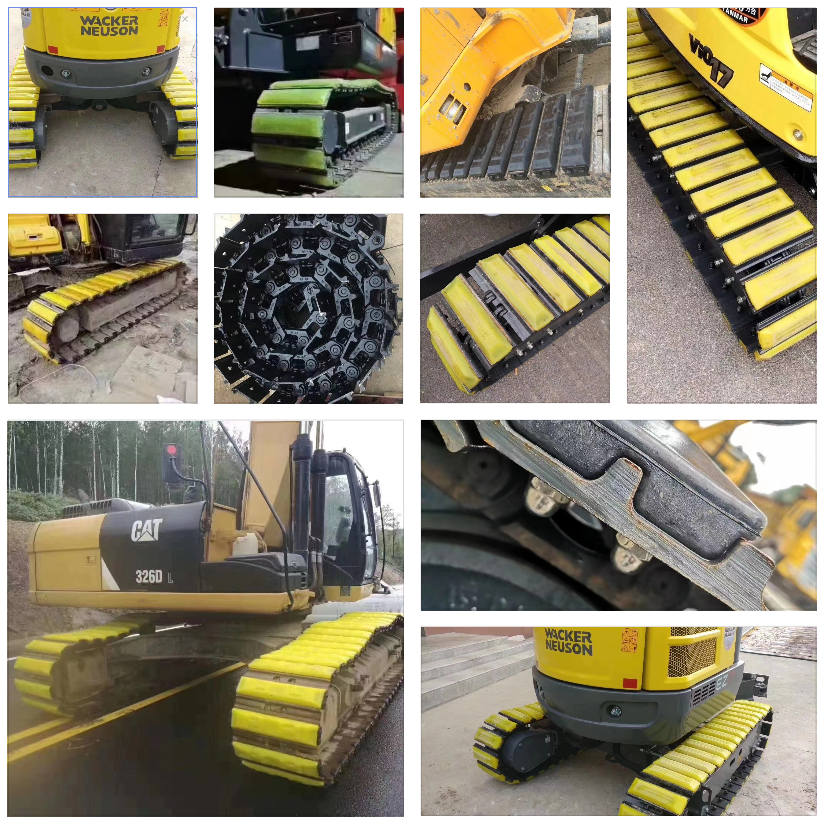 Durable Moving Type Crawler Chain Rubber Track Pad Excavator Undercarriage Parts