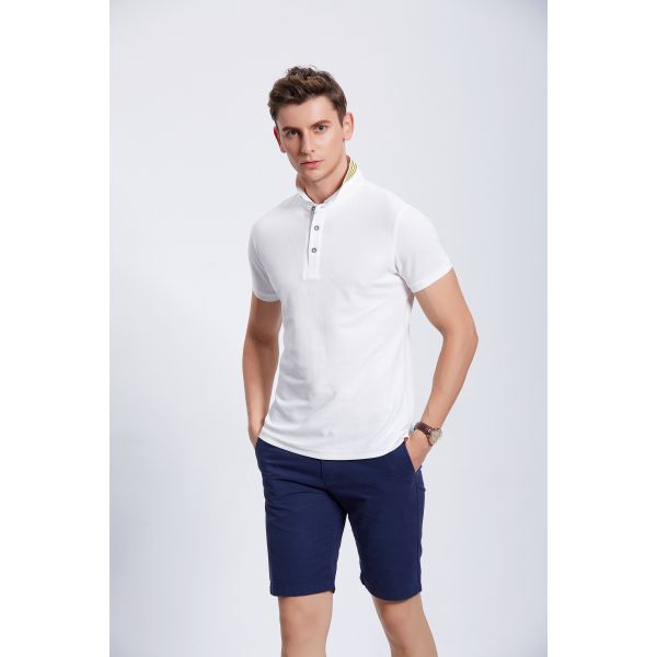 ODM Mens Slim Fit Cotton Polo T Shirt