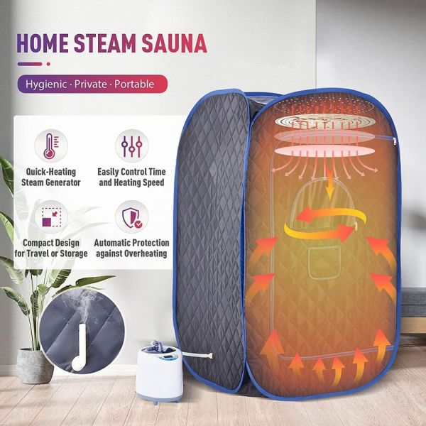 Modern Portable Sauna for Home Office and Travel Home Sauna for Dry Spa and Steam Sauna with Remote Control Steam Tent