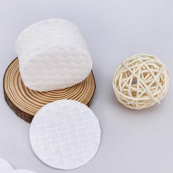 100 Tampons Démaquillants en Bambou 5,8 cm Jetables Ronds en Coton