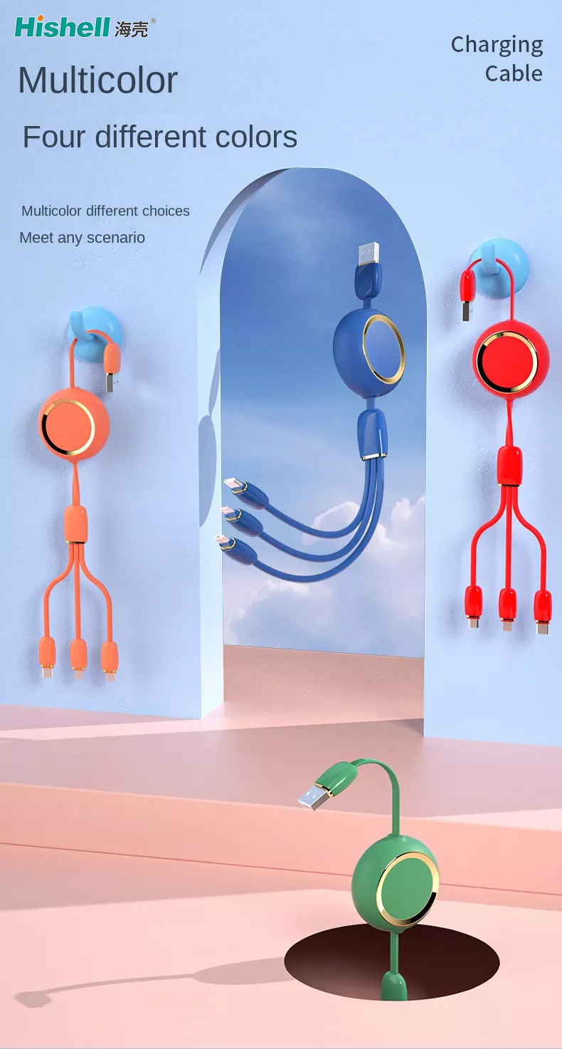 Прочное анти- заряжателя шнура сотового телефона ссадины Retractable Multicolor
