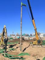Vibro Compaction Dry Method Construction Hydraulic Vibroflot Equipment To Excavator