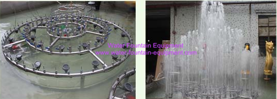 2m OD SS304 Musical Water Fountain Equipment Wedding Cake Fountains