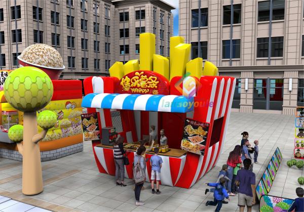 Customized 5.2m*3.9m*5.3m Inflatable Food Shop Concession Stand