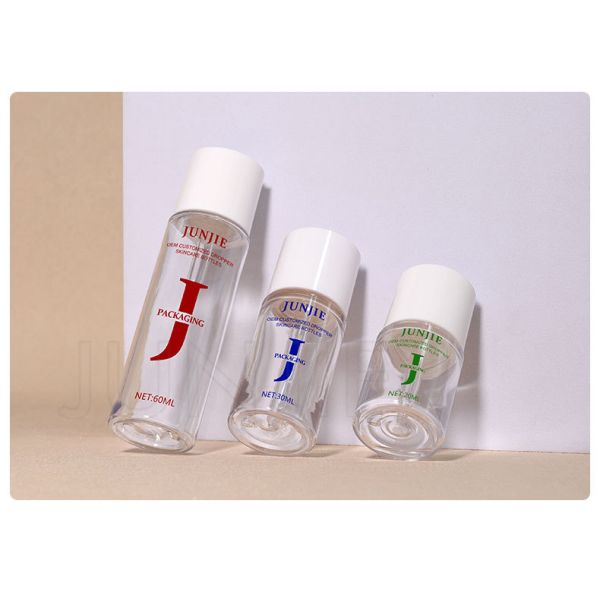 Junjie Packing 20ml 30ml 60ml PET Luxury High Quality Essential Oil Empty Plastic Dropper Bottles for Skincare Cosmetic