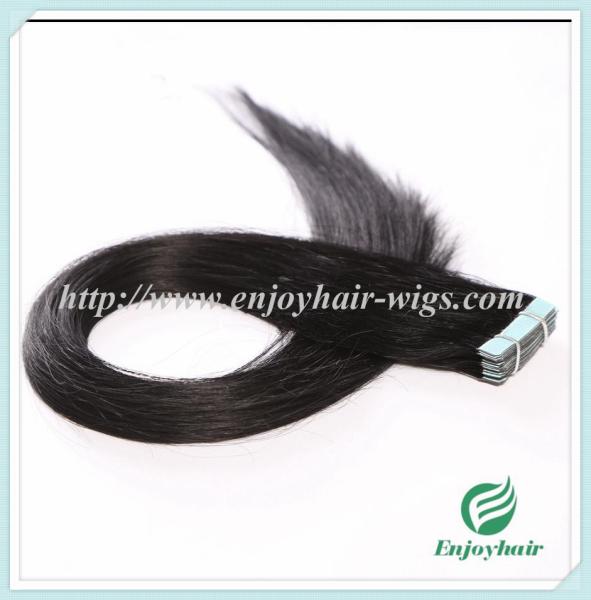 Tape Hair extension 16-28 100s/pack 1# color Straight malaysian virgin hair