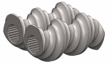 Nitriding Extruder Screw Elements , Extrusion Machine Parts For Toshiba