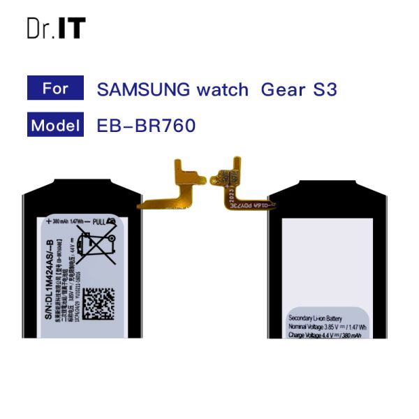 Japan Double IC Smart Watch Batteries 380mah Replacement Samsung BR760