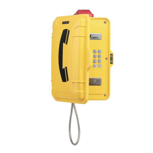 Industrial Weatherproof Telephone with 3W Buzzer 30W Built-in Amplifier and DC 12V/AC 220V Power Supply