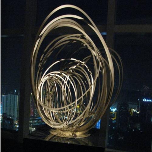 Large Size Stainless Steel Home Decor Sculptures High Class Luxury Style