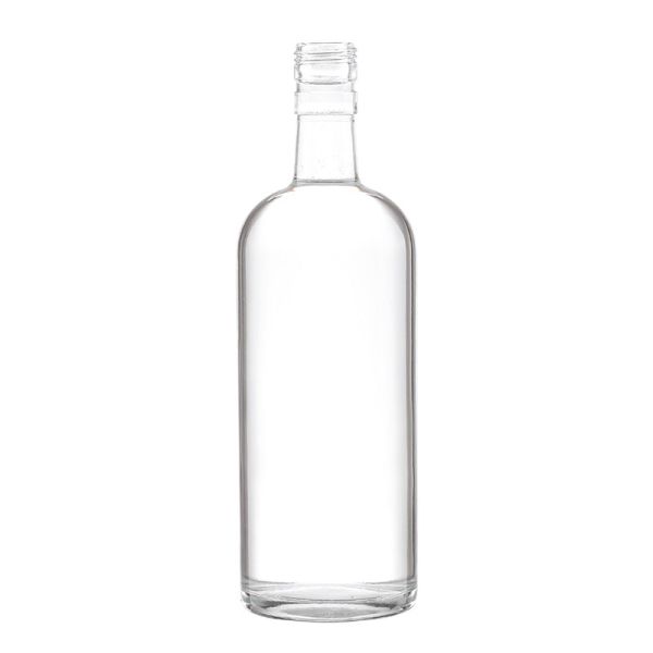 Custom 1 Liter Glass Bottle for Vodka Crystal White Screen Printing Surface Handling