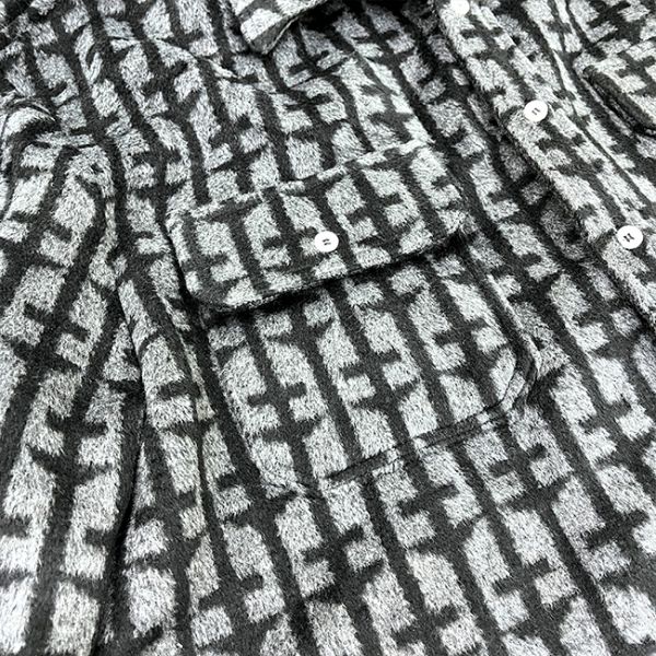 Chaqueta de trabajo de invierno de lana casual personalizada, camisa polo, camisas de franela de manga larga de gran tamaño para hombre