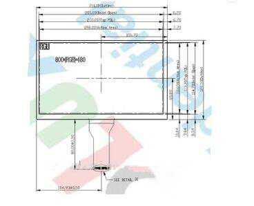 450cd / m2 Brightness TFT LCD Screen 9 Inch 800 * 480 For Health Equipment