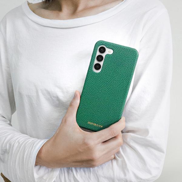 OEM/ODM Genuine Leather Camera Protection Phone Case for SAMSUNG Classic Pebble Grain