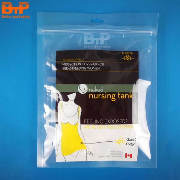 Bikini Packaging Bag Custom Printed Swimwear Packaging Frosted Ziplock Bag