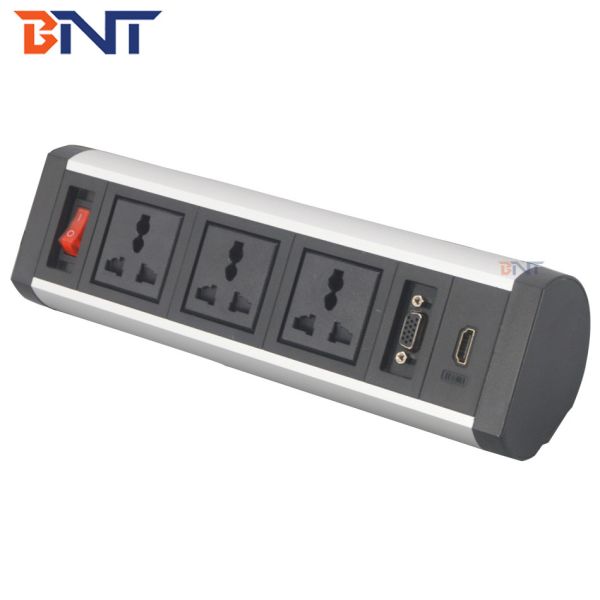 office power clamp-on desk edge socket /desktop clamp-on ac power outlet