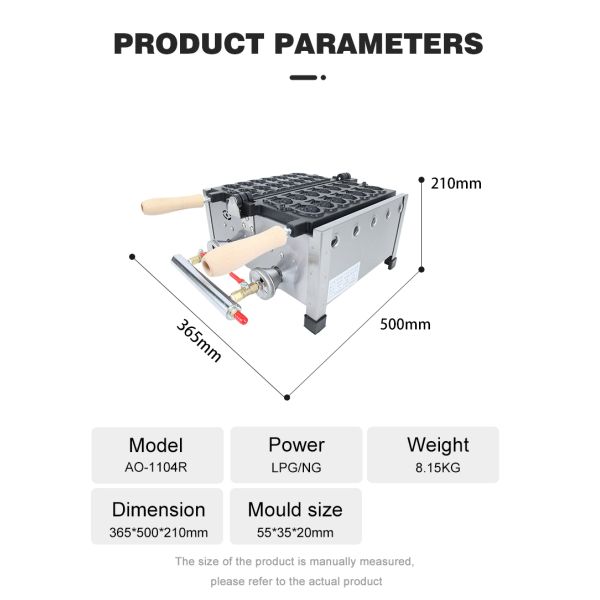 Тайяки газовый тип мини рыбной вафли производитель на 410x360x210 мм для японской тайяки закуски