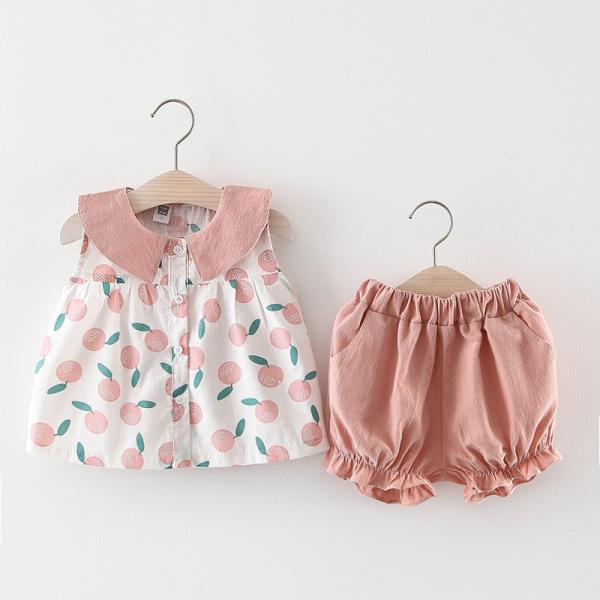 Terno completo cor-de-rosa do corpo da roupa das crianças do verão de 120CM 43in para o bebê