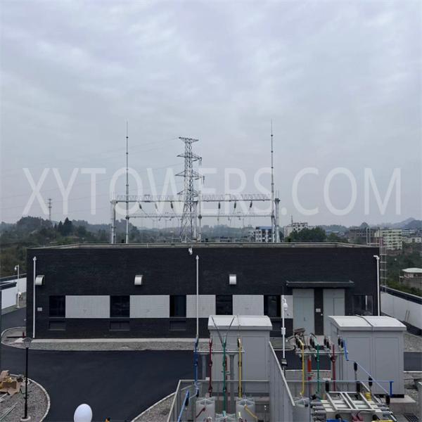 China Hot Dip Galvanized Tubular Electrical Power Substation Transformer Steel Structures